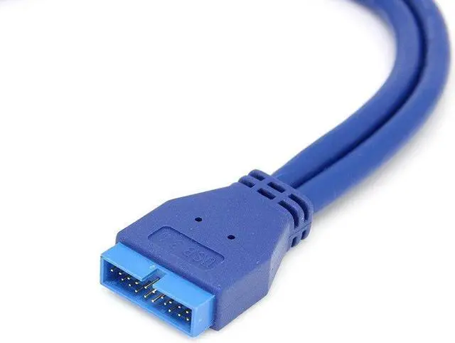 Alt view image 3 of 4 - Dual 2 Port USB 3.0 Type A Male to 20 Pin Motherboard Header Male Cable Cord Adapter USB Extension cable