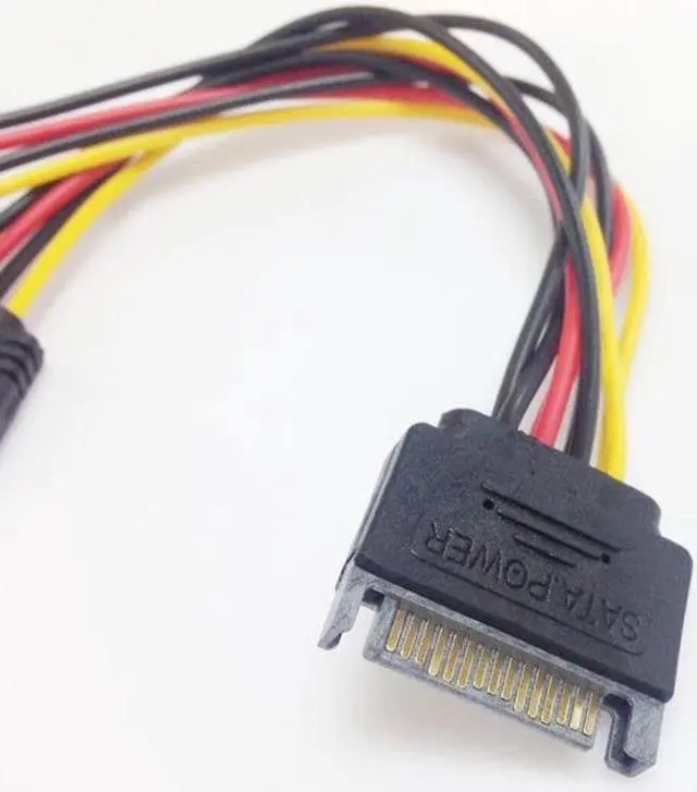 Alt view image 6 of 6 - SATA 15 Pin Male To 2 SATA 15 Pin Female 15Pin Power cable HDD Y Splitter Universal Connector Adapter