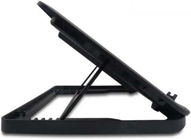 Alt view image 3 of 5 - Laptop Cooler Pad 14" 15.6" 17" With 5 Fans 2 USB Port Slide-proof Stand Cooler Notebook Cooling Fan With LED Light