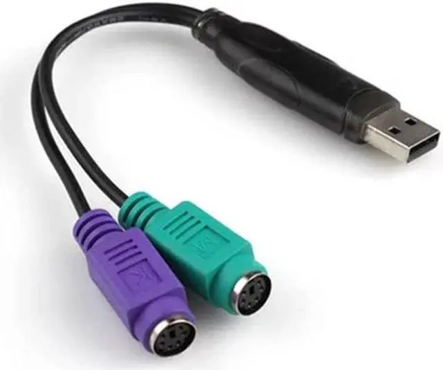 Alt view image 5 of 5 - USB Male to 6Pin 6 Pin PS2 for PS/2 Female Extension Cable Y Splitter Adapter Connector for Keyboard Mouse Scanner