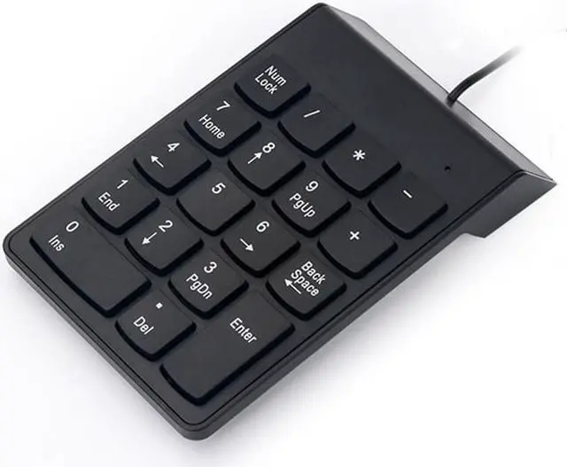 Alt view image 2 of 3 - Wired USB Numeric Keypad Slim Mini Number Pad Digital Keyboard 18 Keys for iMac/Mac Pro/MacBook/MacBook Air/Pro Laptop PC