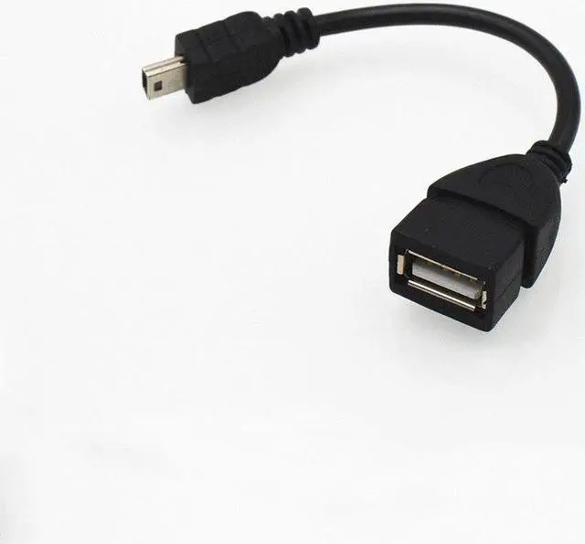 Alt view image 4 of 5 - USB 2.0 A Female To B Mini 5 Pin Male Converter OTG Host Adapter Cable Extension Black Color
