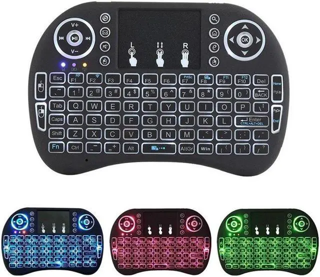 Main image of New 3 Color 2.4GHz Backlit Wireless i8 Keyboard Touchpad Fly Air Mouse For PS3 PC TV