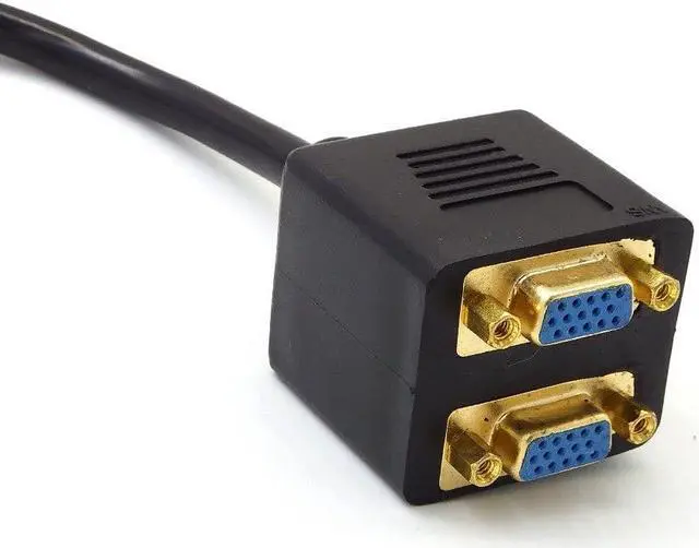 Alt view image 2 of 5 - High Quality DVI-I 24+5 Pins Male to 2 Dual VGA Female Monitor Adapter Splitter Cable
