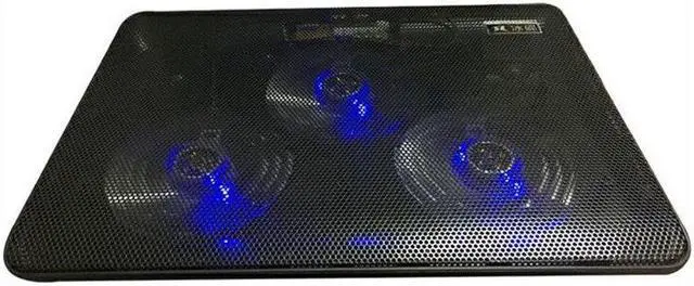 Main image of Fan Cooling Quiet Laptop Cooling Pad Blue LED Laptop Cooler USB Notebook Cooler with 3 Fans for 12"-16" Laptop