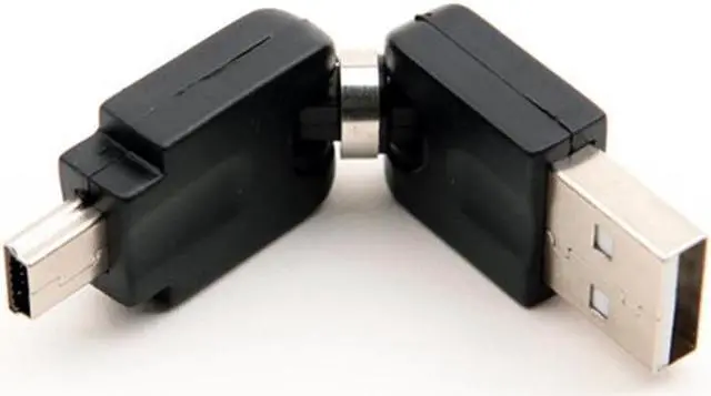 Alt view image 2 of 2 - USB 2.0 Male Flexible Angled 360D to Mini USB male 5pin Adapter