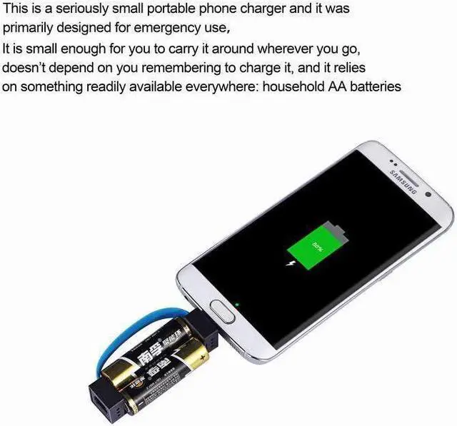 Alt view image 4 of 5 - 1Pc Portable Magnetic AA/AAA Battery Micro USB Emergency Charger for Android Phone