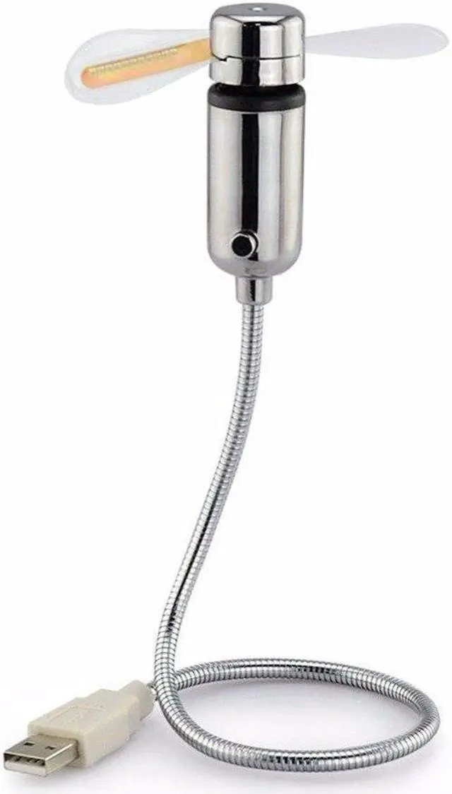 Alt view image 2 of 6 - Hand Mini USB Fan portable gadgets Flexible Gooseneck LED Clock Cool For laptop PC Notebook real Time Display durable Adjustable