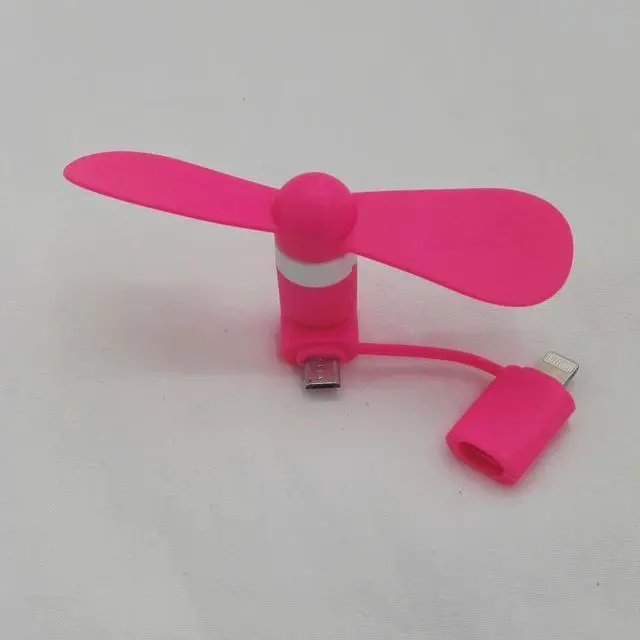 Alt view image 4 of 6 - 2 IN 1 Travel Portable CellPhone Mini Fan Cooling Cooler For Micro USB For iPhone 5 5S SE 6 6S Plus 8 Pin Android Phones S6 S7