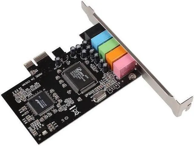 Alt view image 2 of 3 - New PCI Express x1 PCI-E 5.1ch CMI8738 Chipset Audio Digital Sound Card Solid capacitors pcie sound card 5.1