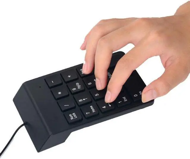 Main image of Wired USB Numeric Keypad Slim Mini Number Pad Digital Keyboard 18 Keys for iMac/Mac Pro/MacBook/MacBook Air/Pro Laptop PC