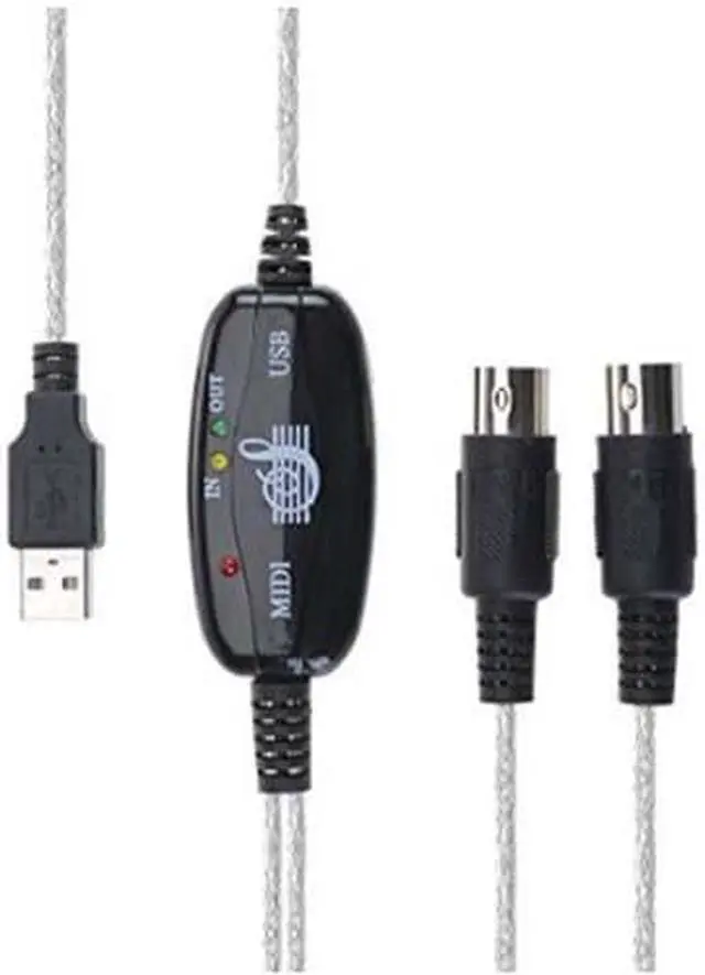 Alt view image 2 of 4 - USB IN-OUT To MIDI Cable Converter PC to Music Keyboard Adapter Cord