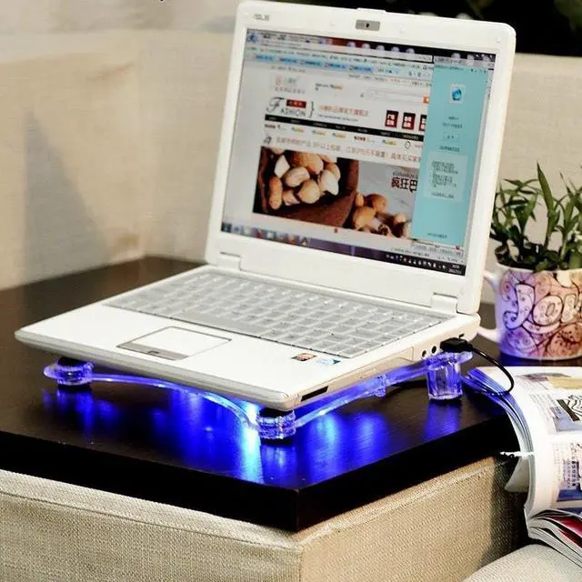 Alt view image 2 of 3 - NEW USB 3 FAN TRANSPARENT NOTEBOOK LAPTOP COOLING COOLER PAD STAND