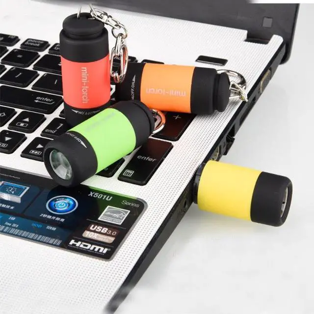 Main image of New Waterproof USB Light Rechargeable LED Flashlight Lamp Pocket Keychain Mini Torch