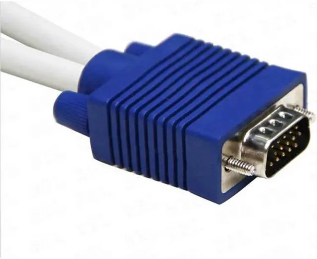 Alt view image 2 of 4 - High Quality 1 Computer to Dual 2 Monitor VGA Splitter Cable Video Y Splitter 15 Pin Two Ports VGA Male to Female