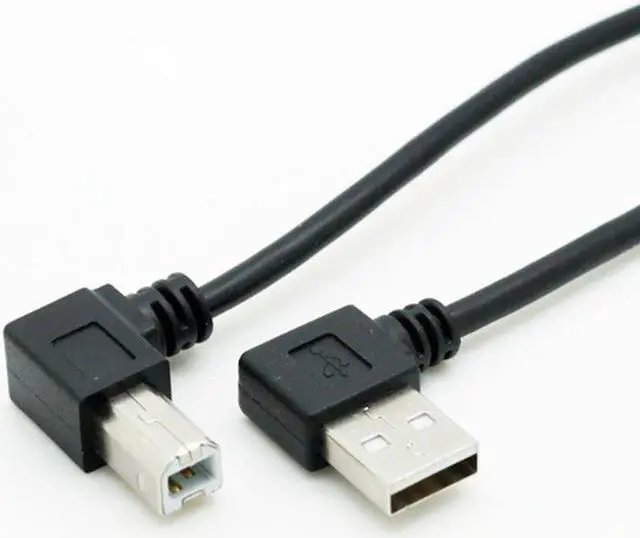 Alt view image 4 of 5 - Right Angle USB 2.0 A Male to USB B Male Type B BM Right Angle Printer Scanner 90 Degree Cable BM Angled Cable 50cm