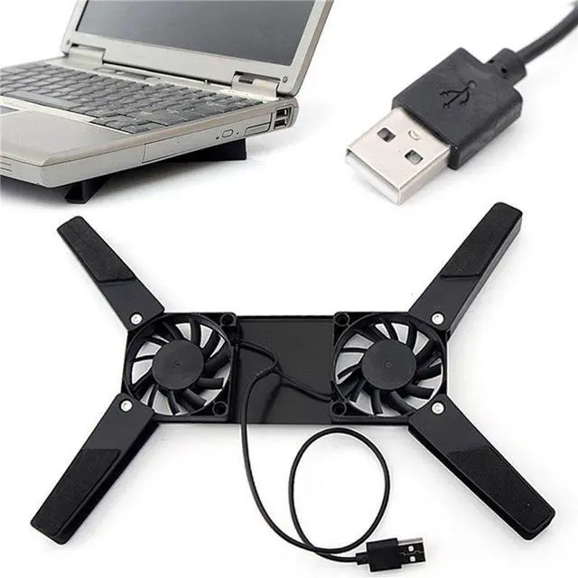 Main image of Rotatable USB Fan Laptop Cooling Pad 2 Fans Cooler Notebook Cooler Computer USB Fan Stand for 8-14 inches Laptop PC