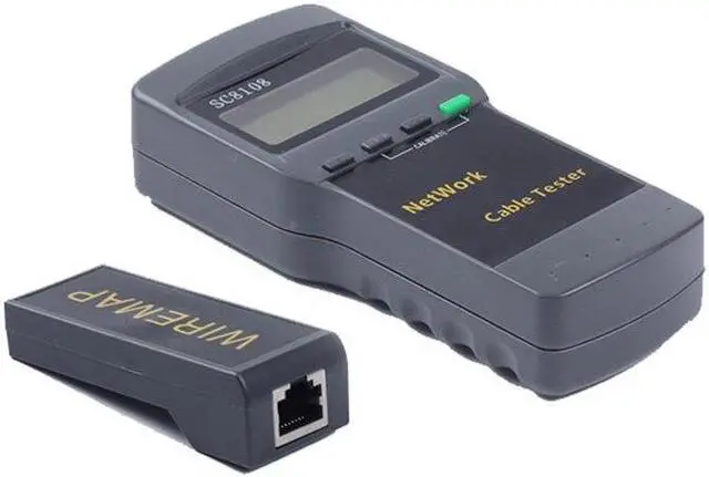 Alt view image 3 of 6 - Portable Multifunction Wireless Network Tester SC8108 LCD Digital PC Data Network CAT5 RJ45 LAN Phone Cable Tester Meter