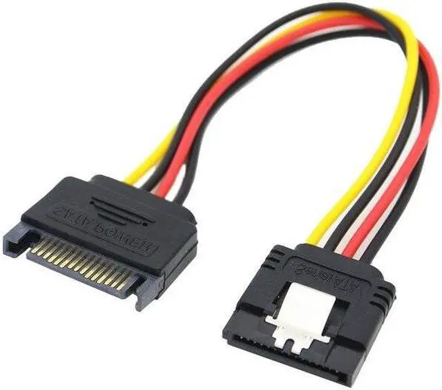 Alt view image 2 of 4 - 20cm 15pin Male to Female SATA hard disk Power Extension Cable Sata M to Sata F cable for HDD for PC