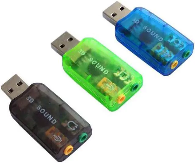 Alt view image 3 of 4 - Virtual 5.1 Sound Card External USB Audio Adapter Sound Card USB to Jack 3.5mm Earphone Micphone for PC Laptop Computer Notebook