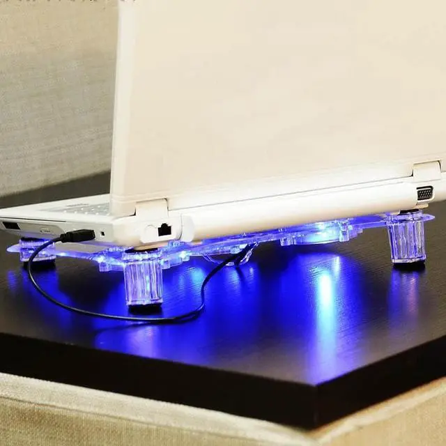 Alt view image 3 of 3 - NEW USB 3 FAN TRANSPARENT NOTEBOOK LAPTOP COOLING COOLER PAD STAND
