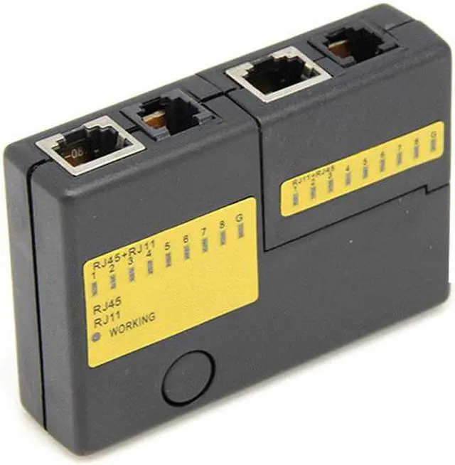 Alt view image 2 of 5 - New Pocket LED Ethernet 4 Port RJ45 RJ11 Cat5 Network LAN Cable Tester