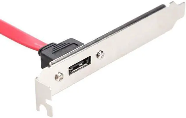 Alt view image 4 of 5 - Computer Case Baffle Internal SATA to ESATA External PCI Slot Cable Bracket For motherboard