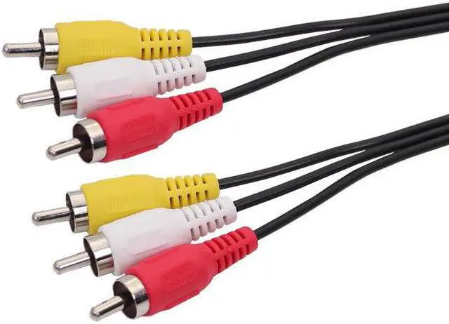 Alt view image 2 of 2 - 3 RCA to RCA Audio Video Cable Male To Male 3RCA To 3RCA Audio Video AV Cable Cord Wire For DVD TV