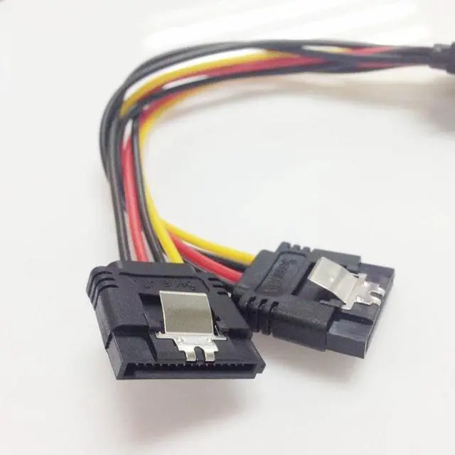 Alt view image 5 of 6 - SATA 15 Pin Male To 2 SATA 15 Pin Female 15Pin Power cable HDD Y Splitter Universal Connector Adapter
