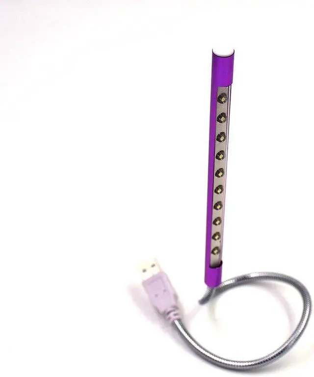 Alt view image 3 of 6 - LED USB Reading Lamps Light Book Mini Night Bulb Table Lamps Flexible Portable Power Bank Reading Desktop For PC 10LED