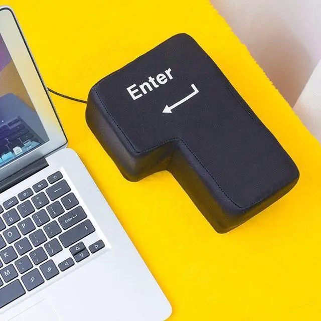 Alt view image 5 of 5 - USB Big Enter Key Decompression Computer Large Enter Key Any Vent Pillows Button Desktop Pillow For Programmer