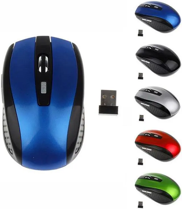 Main image of 2.4G Wireless Mouse Portable Optical 6 Buttons 1200 DPI Mice For Computer PC Laptop Gamer Black Blue Green Red Color Mouse