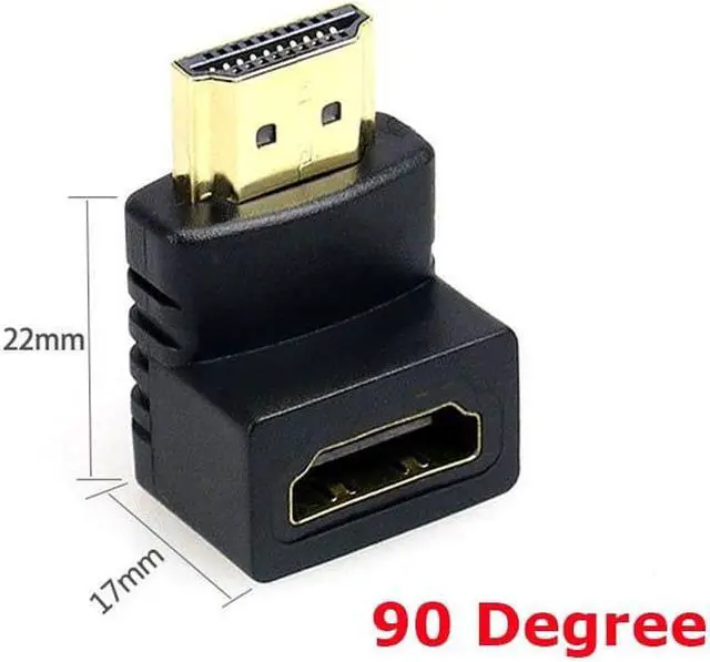 Alt view image 2 of 6 - HDMI Cable Adapter 90/270 Degree Angle HDMI Male to HDMI Female for 1080P HDTV Cable Adaptor Converter Extender