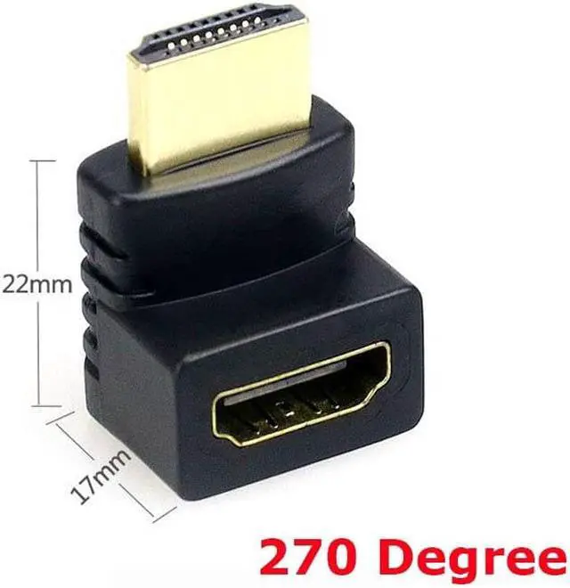 Alt view image 3 of 6 - HDMI Cable Adapter 90/270 Degree Angle HDMI Male to HDMI Female for 1080P HDTV Cable Adaptor Converter Extender