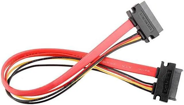 Alt view image 3 of 5 - 7+6pin SATA Cable to 6+7pin Serial ATA SATA Data Power Cable M/F Notebook Drives Extension Cable Connector Conterver 50cm