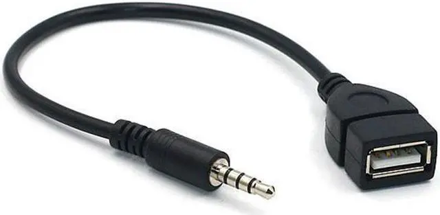 Main image of 3.5mm Male Audio AUX Jack to USB 2.0 Type A Female OTG Converter Adapter Cable
