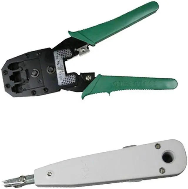 Alt view image 4 of 4 - 9 Pcs Computer Network Maintenance Repair Tool Kit LAN Cable Cable Tester Wire Stripper Screwdriver RJ45 Connector Tools
