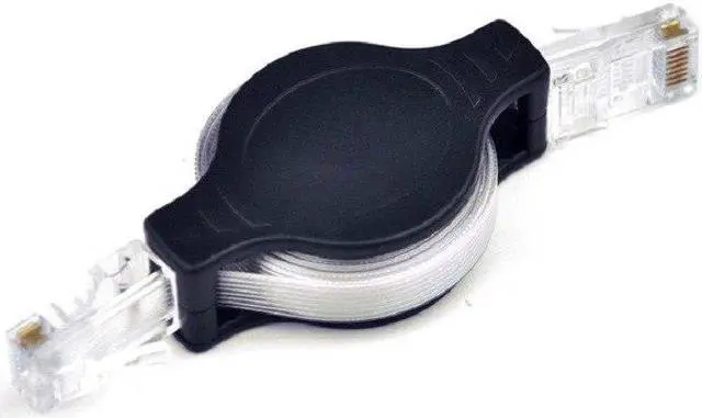 Alt view image 2 of 2 - 1.5m Extensible Cable Retractable CAT5e RJ45 Internet Ethernet Network LAN Modem Router Wire Flat Ethernet Cables