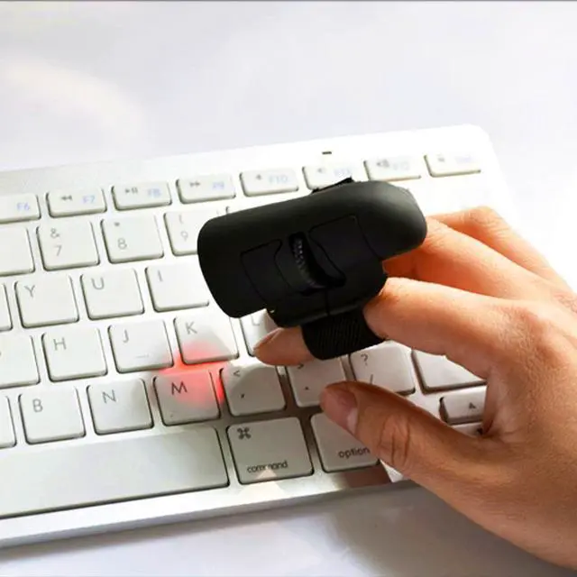 Alt view image 2 of 4 - Finger Mouse Wireless Mini USB Mouse Finger Ring Optical Laptop Mause 1600dpi Plug&Play Handheld Mice