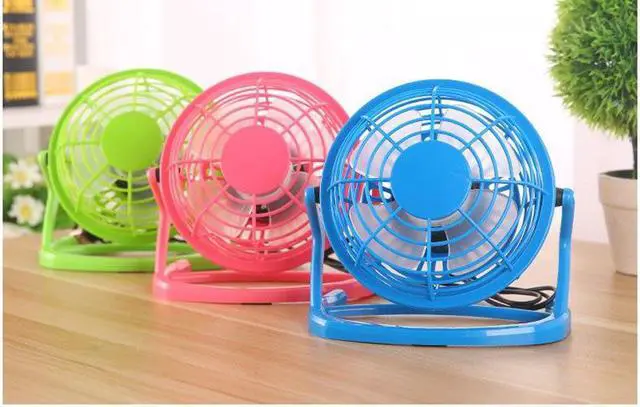 Alt view image 4 of 4 - DC 5V USB Portable Small Desk 4 Blades Cooler Cooling Fan USB Mini Fans Operation Super Mute Silent PC Laptop Notebook