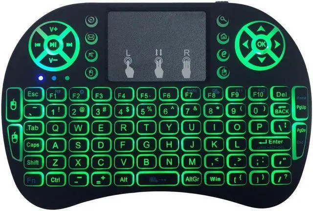 Alt view image 5 of 6 - 7 Color Backlit i8 Mini Wireless Keyboard 2.4ghz English Russian 3 Colour Air Mouse With Touchpad Remote Control Android TV Box