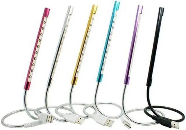 Main image of LED USB Reading Lamps Light Book Mini Night Bulb Table Lamps Flexible Portable Power Bank Reading Desktop For PC 10LED