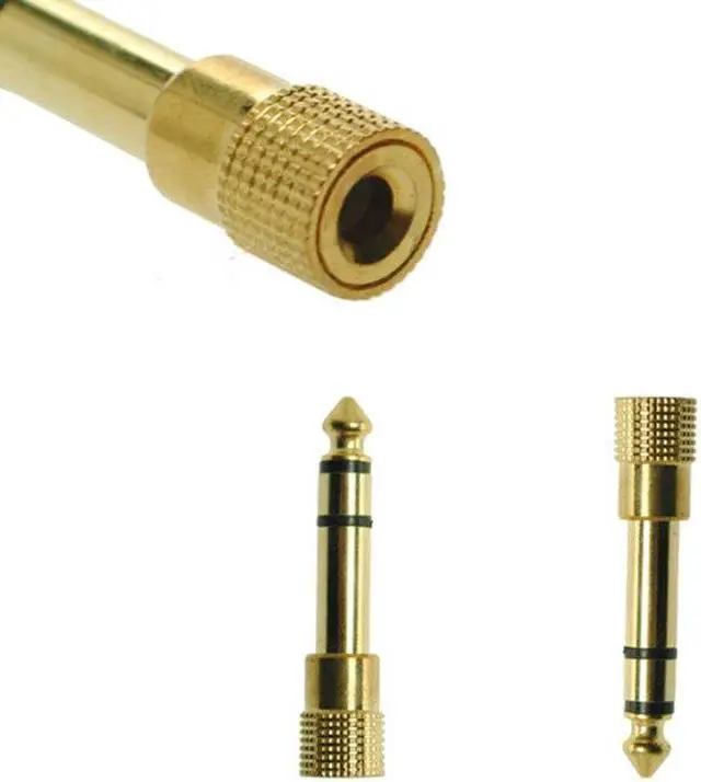 Alt view image 3 of 4 - 6.5MM Male to 3.5MM Female Jack Plug Audio Headset Microphone Guitar Recording Adapter 6.5 3.5 Converter Aux Cable Gold Plated