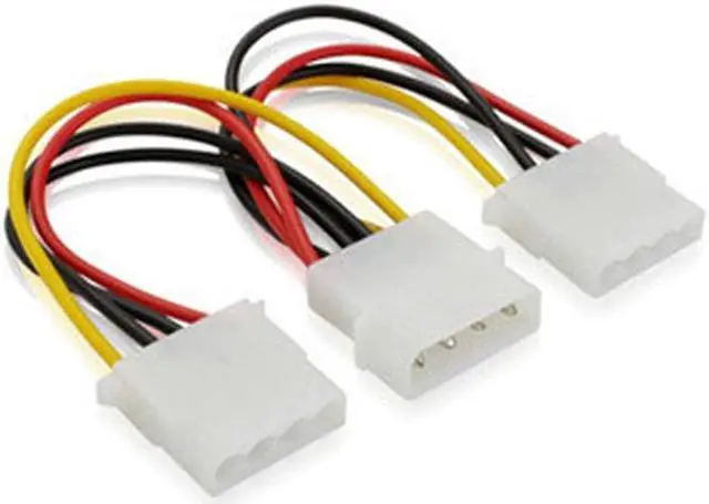 Alt view image 2 of 6 - 4 Pin Molex Male to 2 Ports Molex IDE Female Power Supply Y Splitter Adapter Cable For PC Cooling Fan CD Driver Hard Disk