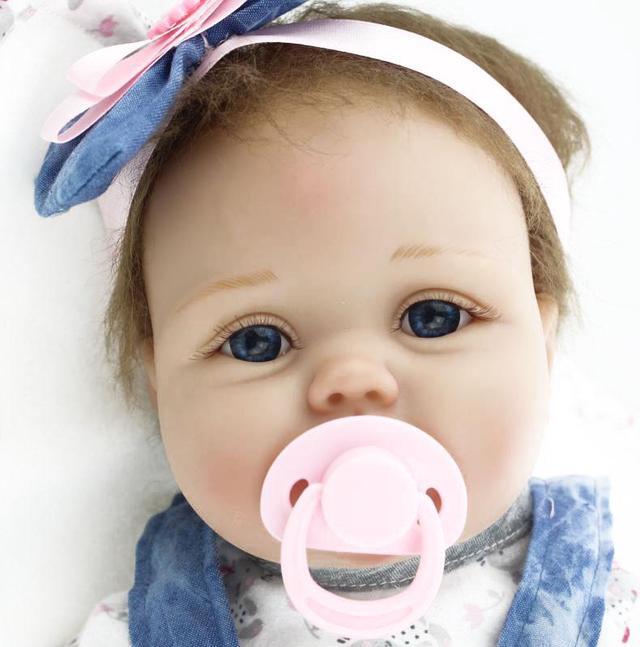 Alt view image 5 of 5 - 22" Reborn Baby Dolls Lifelike Newborn Vinyl Silicone Baby Girl Doll Birthday US