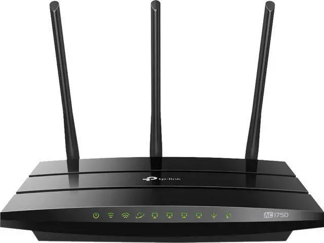 Alt view image 2 of 7 - TP-LINK Archer C7 Wireless AC1750 Dual Band Gigabit Router, 450 Mbps on 2.4 GHz + 1300 Mbps on 5 GHz, 1 USB Port, IPv6, Guest Network