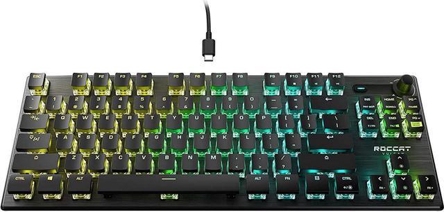 ROCCAT Vulcan TKL Pro Tenkeyless Linear Optical Titan Switch PC Gaming Keyboard with Per-key AIMO RGB Lighting, Anodized Aluminum Top Plate, and Detachable USB-C Cable, Black - Newegg.com ROCCAT Vulcan TKL Pro Tenkeyless Linear Optical Titan Switch PC Gaming Keyboard with Per-key AIMO RGB Lighting, Anodized Aluminum Top Plate, and Detachable USB-C Cable, Black - Newegg.com