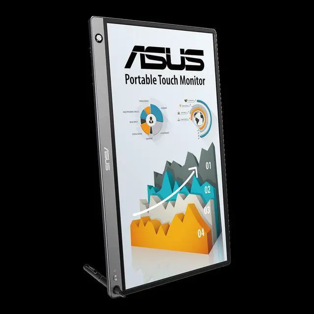 Alt view image 4 of 20 - ASUS ZenScreen Touch MB16AMT USB Portable Monitor  15.6-inch, IPS, Full HD, 10-point Touch, Built-in Battery, Hybrid Signal Solution, USB Type-C, Micro-HDMI, Compatible with Laptops, Smartphones, Gam