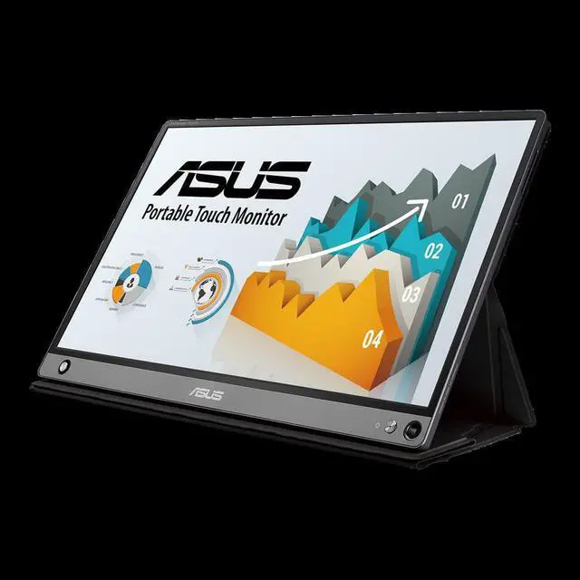 Alt view image 5 of 20 - ASUS ZenScreen Touch MB16AMT USB Portable Monitor  15.6-inch, IPS, Full HD, 10-point Touch, Built-in Battery, Hybrid Signal Solution, USB Type-C, Micro-HDMI, Compatible with Laptops, Smartphones, Gam