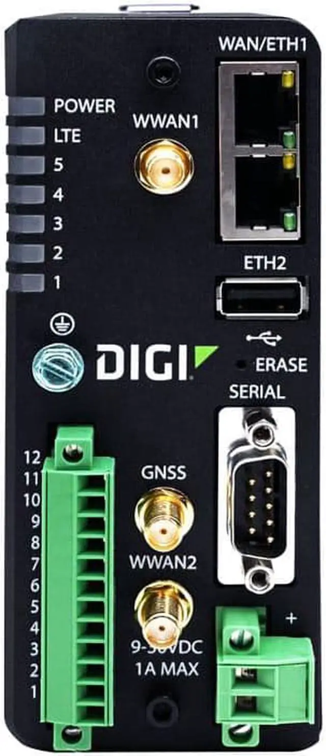 Alt view image 2 of 15 - Digi IX30  LTE-A Cat 7 North America, FirstNet Capable, dual Ethernet, RS-232/422/485, GNSS